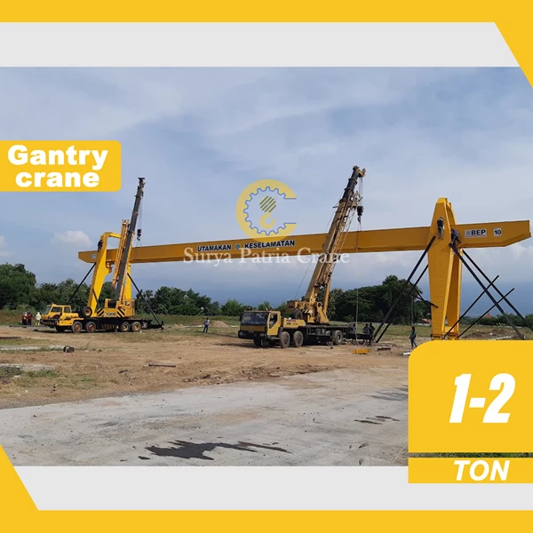 Gantry crane + Fabrikasi Surya patria crane + kapasitas 1-2 Ton 